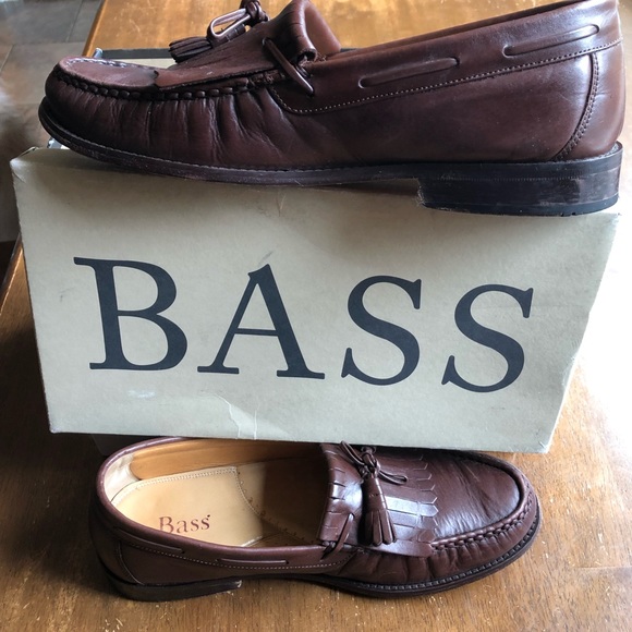 EUC Men’s BASS Brown Medallion Loafers Size 12 - Picture 6 of 7